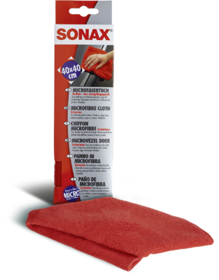 Laveta pentru suprafete exterioare SONAX 416200, 40 x 40 cm, rosu