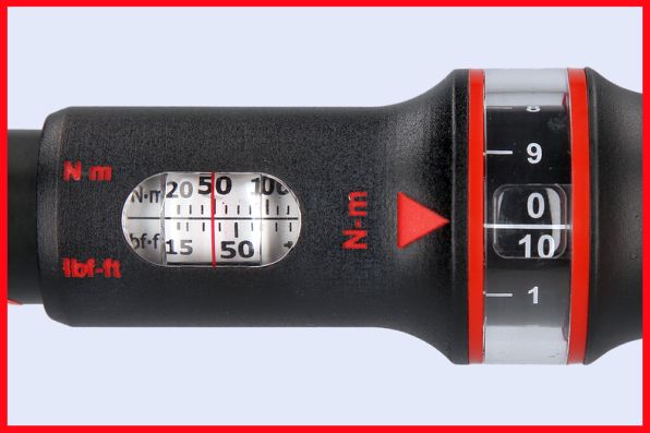Cheie dinamometrica cu clichet KS TOOLS Ergotorque Precision 516.1422, cu buton rotativ, prindere 3/8 inch, 10-50 Nm, lungime 350 mm