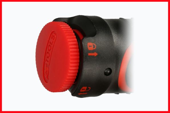 Cheie dinamometrica cu clichet KS TOOLS Ergotorque Precision 516.1422, cu buton rotativ, prindere 3/8 inch, 10-50 Nm, lungime 350 mm