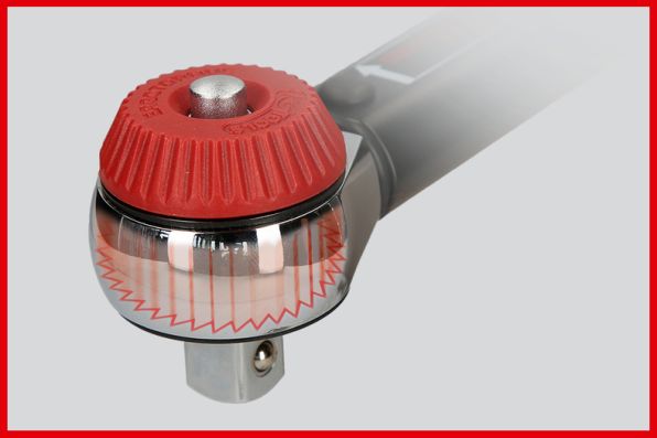 Cheie dinamometrica cu clichet KS TOOLS Ergotorque Precision 516.1422, cu buton rotativ, prindere 3/8 inch, 10-50 Nm, lungime 350 mm