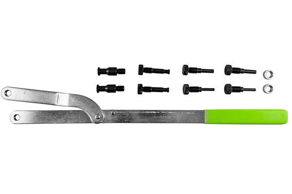 Cheie universala JBM 51340, pentru fulii pinioane, cu adaptoare, diametru 25 cm, lungime 52 cm