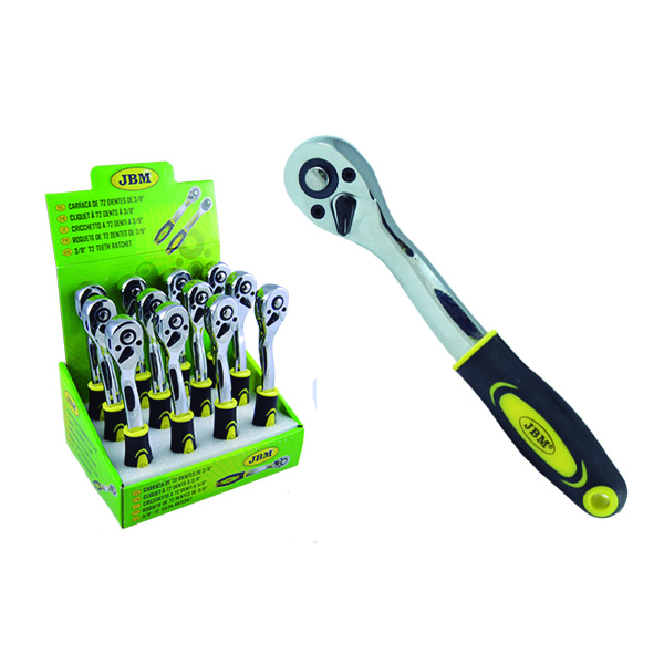Clichet cromat JBM 54024, cu 72 dinti, prindere patrat 1/2 inch