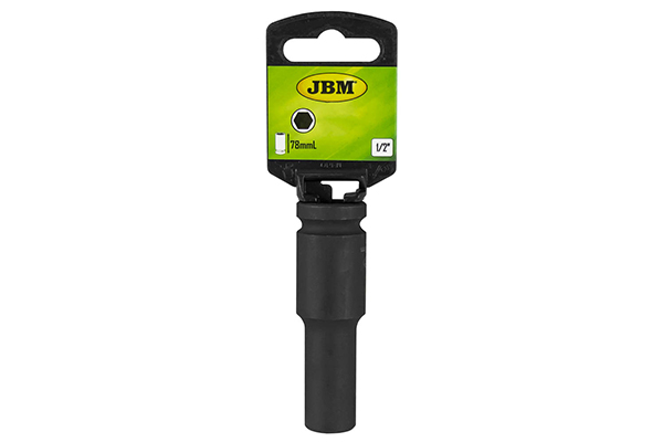 Cheie tubulara de impact JBM 28501, lunga, prindere patrat 1/2 inch, 19 mm