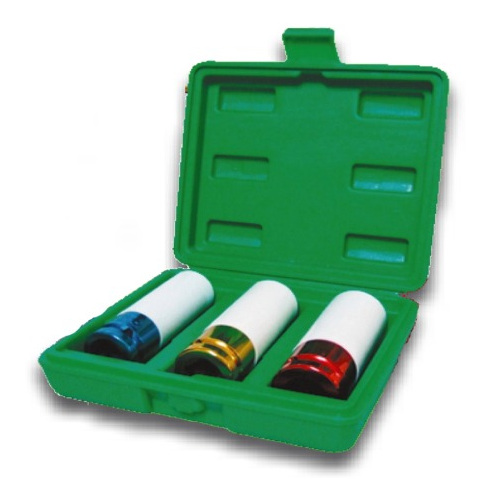 Set 3 tubulare impact JBM 51336, prindere de 1/2 inch, speciale pentru extractie roti