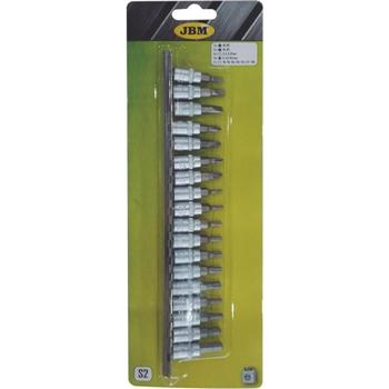 Set 18 capete tubulare JBM 52909, prindere 1/4 inch