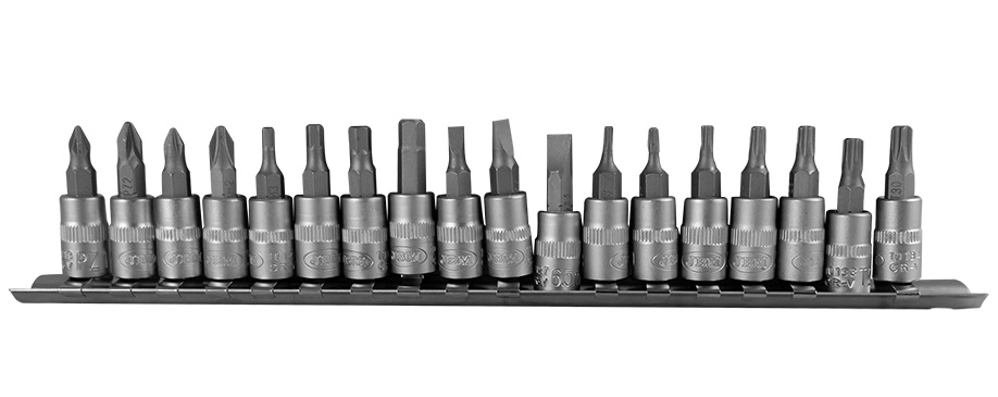 Set 18 capete tubulare JBM 52909, prindere 1/4 inch