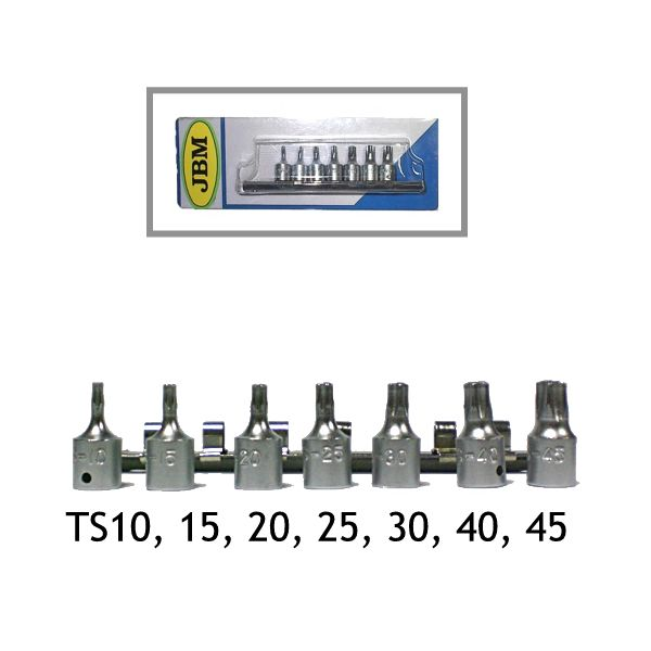 Set capete tubulare JBM 51746, TS 10, 15, 20, 25, 30, 40, 45