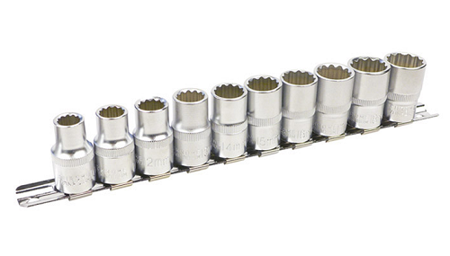 Set 10 tubulare inelare JBM 52716, prindere 1/2 inch, 10, 11, 12, 13, 14, 15, 16, 17, 18, 19 mm