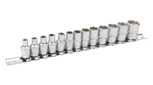 Set 13 tubulare hexagonale JBM 00204, prindere 1/4 inch, marimi 4, 4.5, 5, 5.5, 6, 7, 8, 9, 10, 11, 12, 13, 14 mm