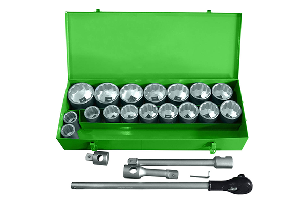 Trusa 22 chei tubulare JBM 94758, 12 fete, prindere patrat 1 inch