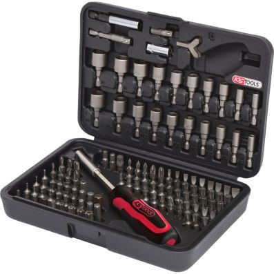 Set 122 biti KS TOOLS 911.2085, lungime 25 mm, prindere 1/4 inch, geanta din material plastic