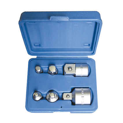 Set de 6 adaptoare JBM 51333, 1/4 inch - 3/8 inch, 3/8 inch - 1/2 inch, 1/2 inch - 3/4 inch, 3/8 inch - 1/4 inch, 1/2 inch - 3/8 inch, 3/4 inch - 1/2 inch