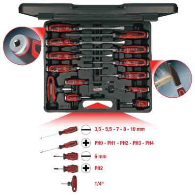 Set 13 surubelnite de impact KS TOOLS ErgoTorqueMax 151.1150, cu capac