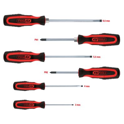 Set 6 surubelnite KS TOOLS ErgoTorquePlus 159.0010, plate, PH, otel crom vanadiu