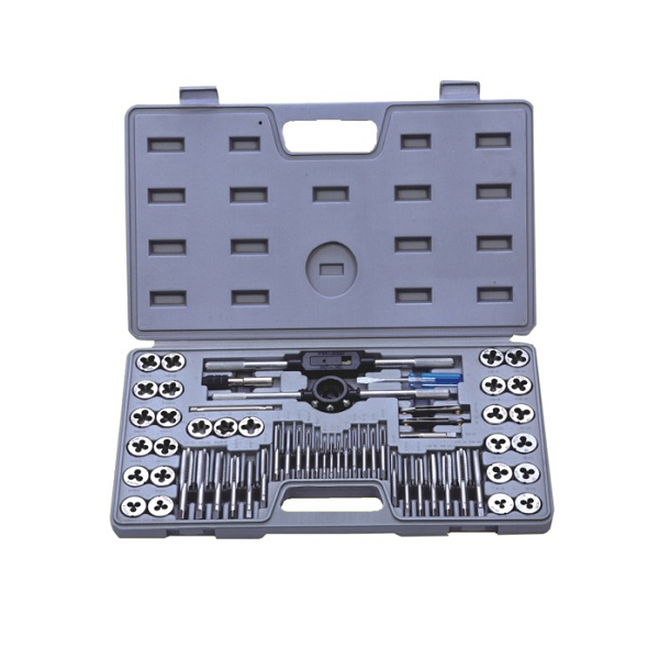 Trusa 60 de scule JBM 50793, tarozi si filiere, in mm si toli, cutie din material plastic