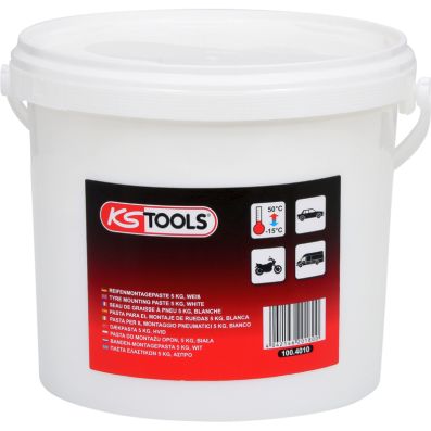 Pasta pentru montarea anvelopelor KS TOOLS 100.4010, greutate 5 kg, culoare alba