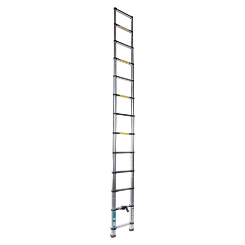 Scara telescopica Detoolz, DZ-C244, inaltime maxima de lucru 3.8 m, 13 trepte, greutate maxima suportata 150 kg, aluminiu