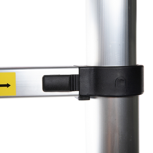 Scara telescopica Detoolz, DZ-C244, inaltime maxima de lucru 3.8 m, 13 trepte, greutate maxima suportata 150 kg, aluminiu