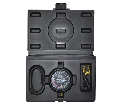 Verificator de presiune si vid JBM 53426, cu manometru, furtun, accesorii, cutie material plastic