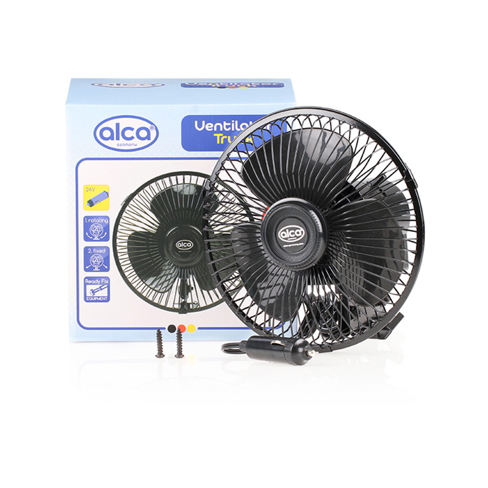 Ventilator auto ALCA 527000, alimentare 24 V, brat pivotant, 185 x 170 x 195 mm, lungime cablu 1 metru