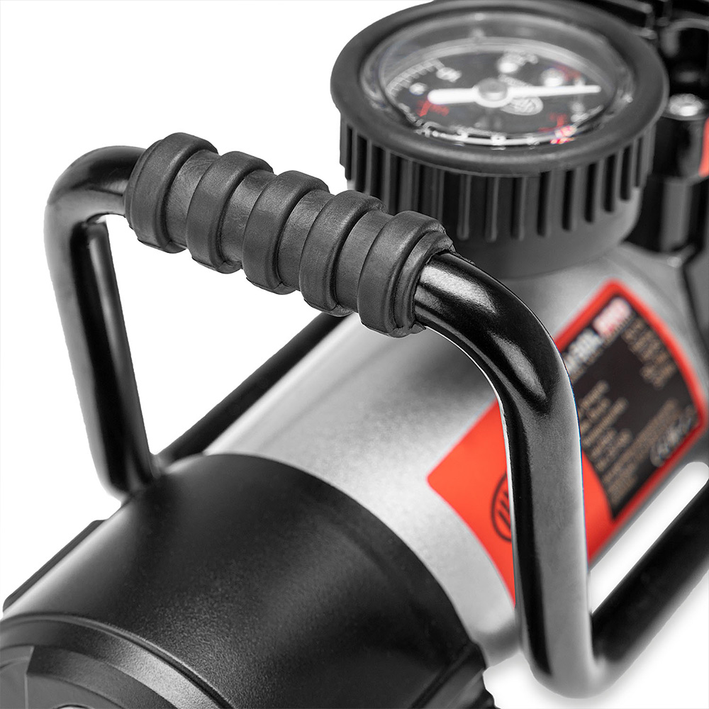 Compresor aer premium HEYNER BigAir Pro 43312, alimentare bricheta auto 12V, debit aer 30 litri. 130 PSI, manometru, lampa LED