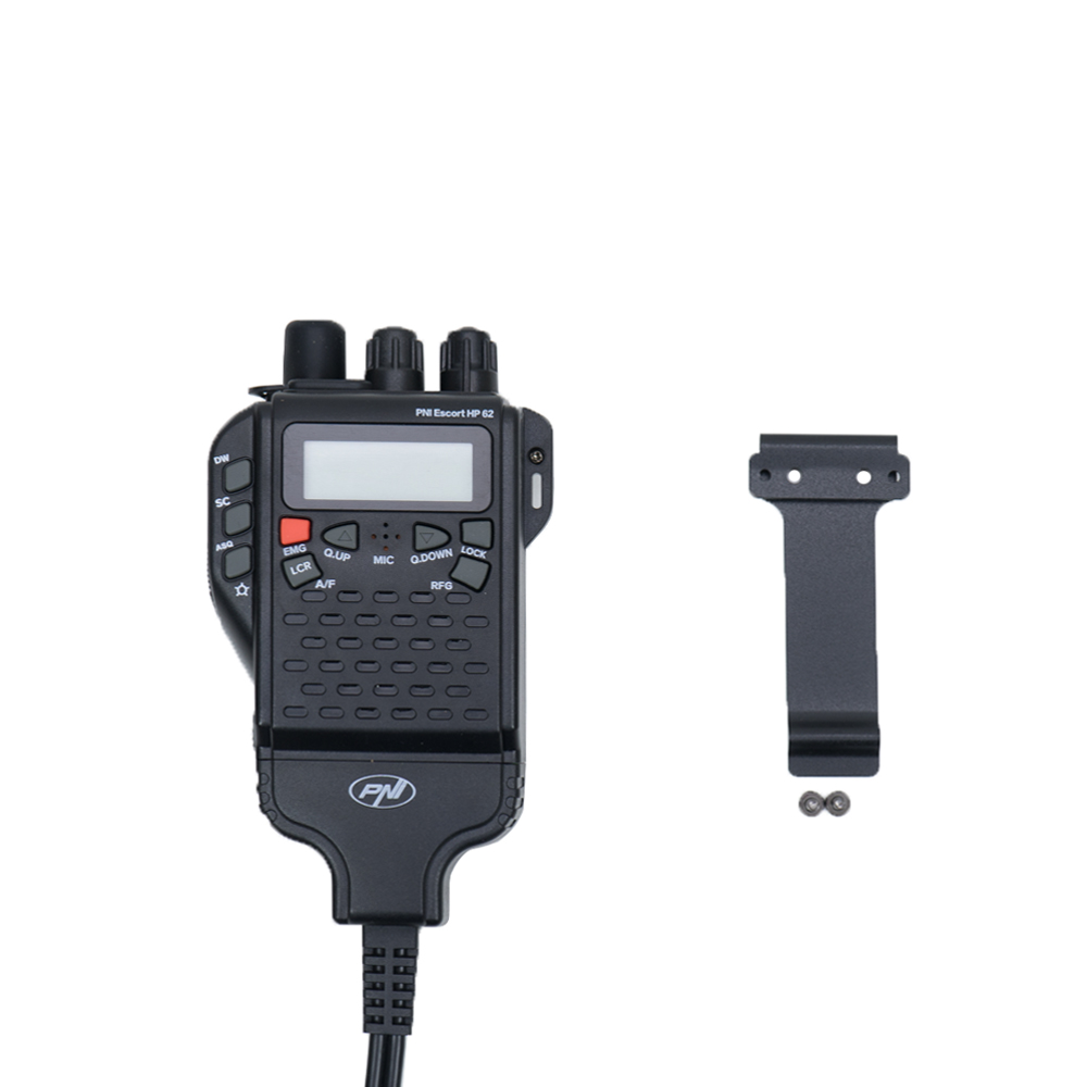 Statie radio CB portabila PNI Escort HP62 24611, conector BNC, mufa cu 2 pini si mufa PL259, 40 canale, putere emisie 4W+