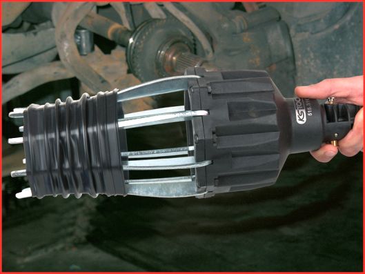 Aparat pneumatic pentru montat si demontat mansete de planetare KS TOOLS 515.3100, lungime 450 mm, cupla 1/4 inch. presiune lucru 8 bar
