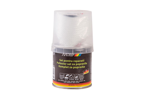 Set reparatii poliester si fibra de sticla MOTIP 382416, recipient 250g