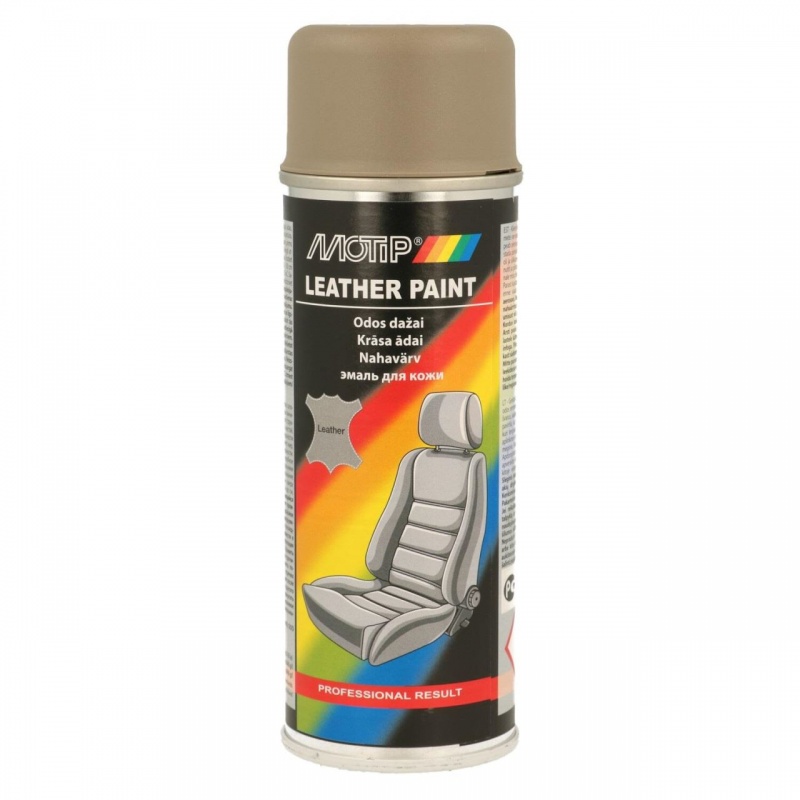 Spray vopsea pentru piele MOTIP 382430, bej / gri, recipient 200 ml