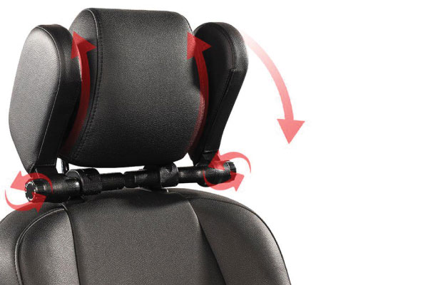 Perna pentru tetiera auto MEGA DRIVE 20015, reglabila, piele ecologica, neagra