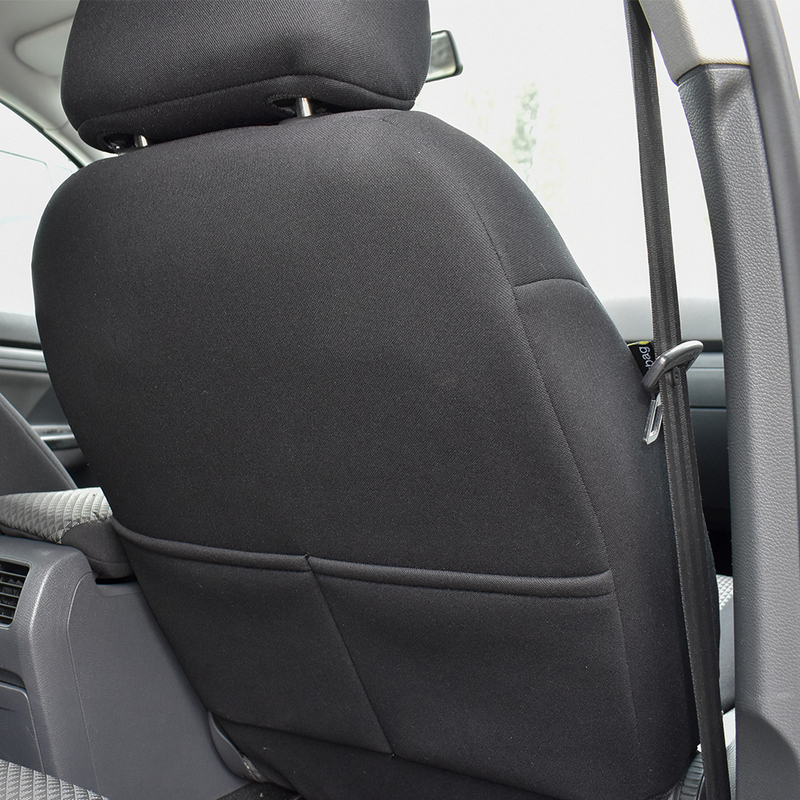 Set huse scaune auto UMBRELLA 45897, pentru AUDI A4 (B8) 2009-2016, bancheta fractionata, tetiera fata partial plastic, tetiere spate in forma de L
