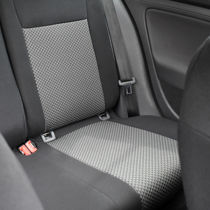 Set huse scaune auto UMBRELLA 45897, pentru AUDI A4 (B8) 2009-2016, bancheta fractionata, tetiera fata partial plastic, tetiere spate in forma de L