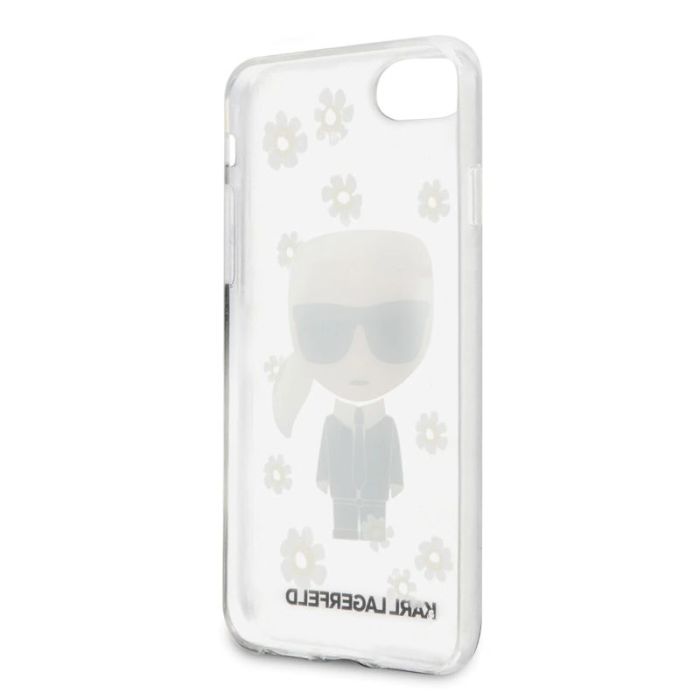 Husa iPhone 7/8/SE2020/SE2022 Karl Lagerfeld KLHCI8HFLT, Ikonik Flower Transparent