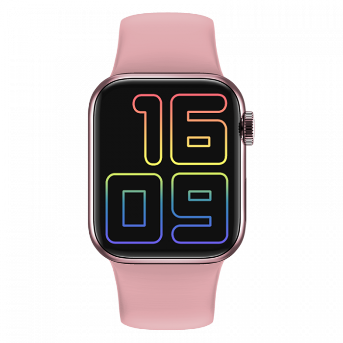 Ceas smartwatch HiFuture HiTime Mini Pink, cadran din aliaj de zinc, diametru display 35 mm