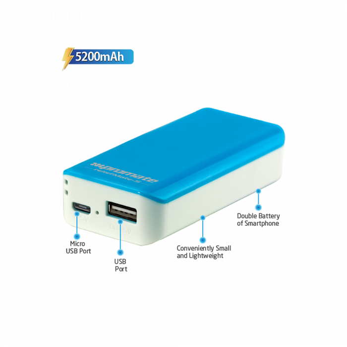 Acumulator extern Promate ReliefMate-5 Compact Blue-White 5200 mAh