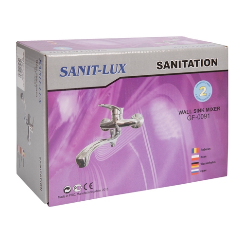 Baterie de perete SANIT LUX cu dus pe mijloc DS-91026 finisaj cromat