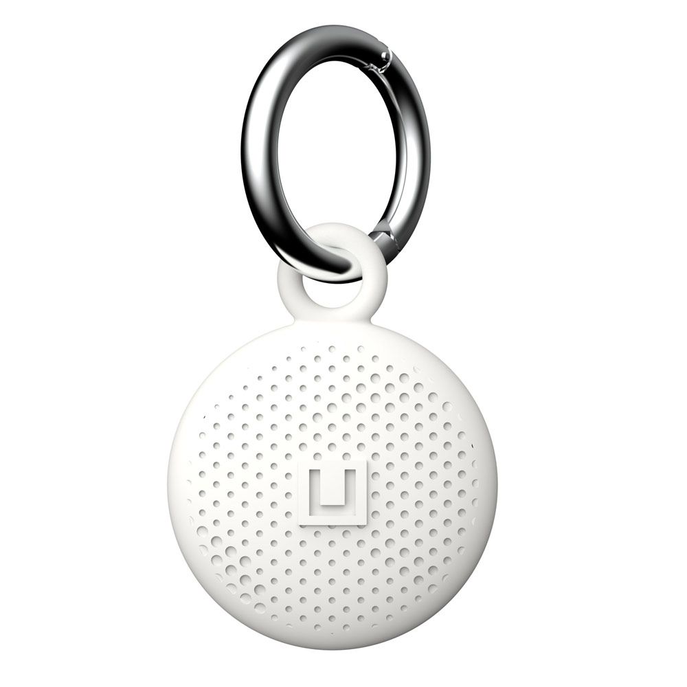 Set 4 huse cu breloc chei pentru Apple AirTag UAG Dot Series, negru-alb, silicon rezistent