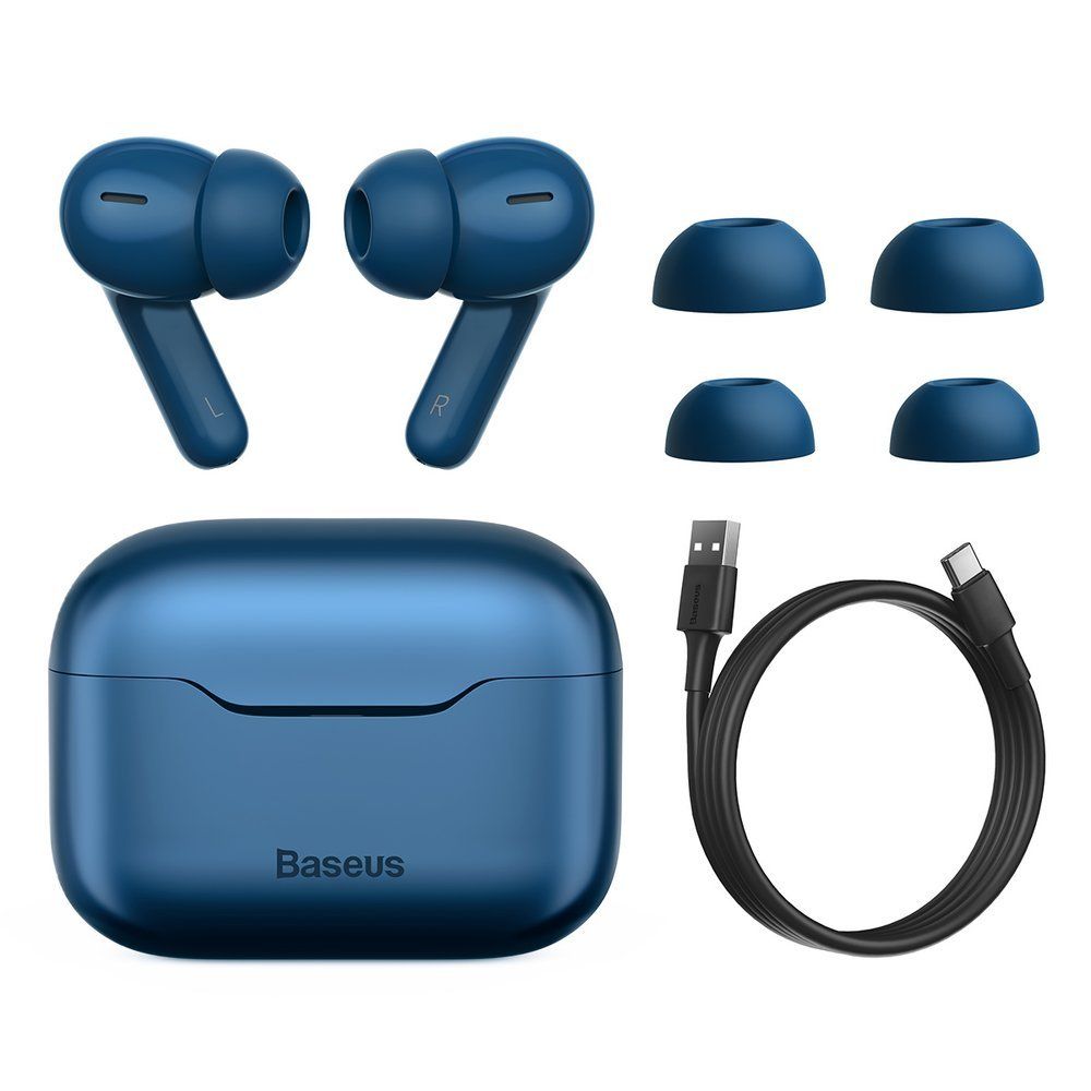 Casti audio in-ear True Wireless Wireless Baseus Simu S1 Pro Bluetooth 5.1, albastru
