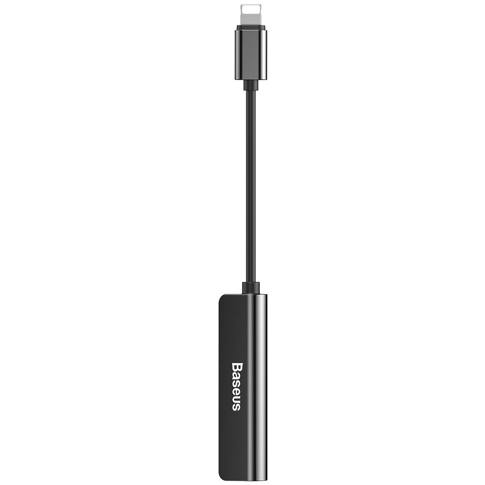 Adaptor audio Lightning la Lightning si Jack 3.5mm Baseus L52, incarcare