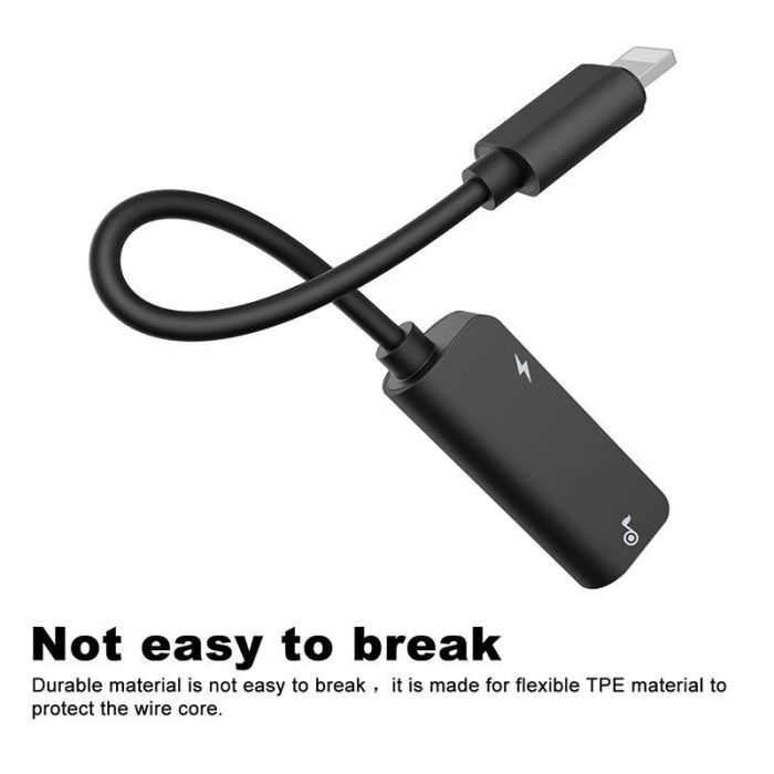 Adaptor incarcare, audio Lightning la Dual Port Lightning Baseus L37, negru