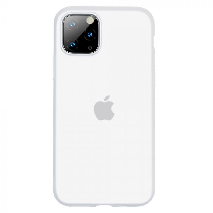 Husa telefon Apple iPhone 11 Pro Baseus Liquid Silica Gel Protective Clear White, anti-amprente