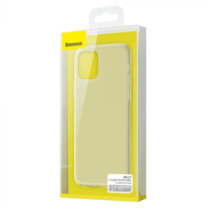 Husa telefon Apple iPhone 11 Pro Baseus Liquid Silica Gel Protective Clear White, anti-amprente