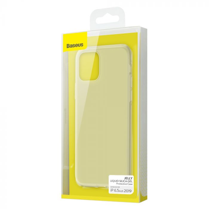 Husa telefon Apple iPhone 11 Pro Max Baseus Liquid Silica Gel Protective Clear White, anti-amprente