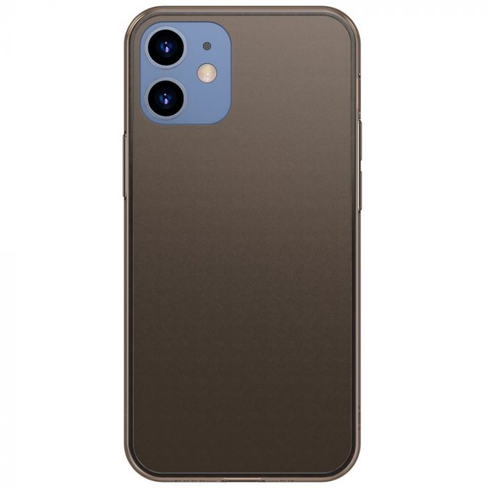 Husa telefon Apple iPhone 12 / 12 Pro Baseus Frosted Glass Protective, negru