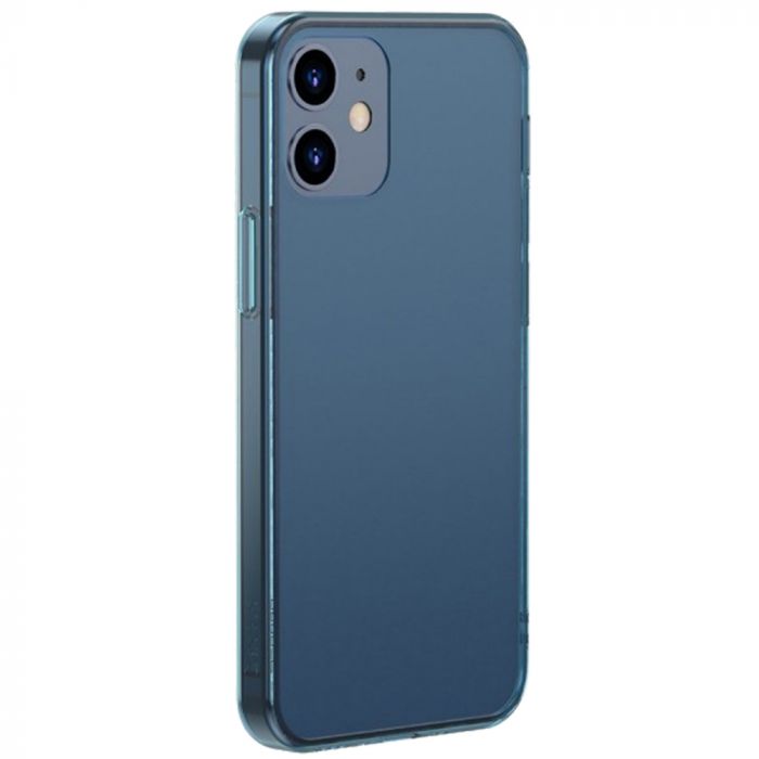 Husa telefon Apple iPhone 12 Mini Baseus Frosted Glass Protective Blue