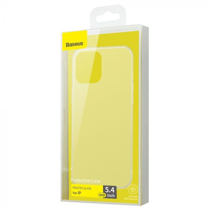 Husa telefon Apple iPhone 12 Mini Baseus Frosted Glass Protective White