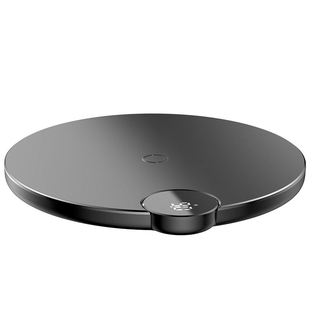 Incarcator wireless pentru telefoane Baseus 10W, display led digital, negru