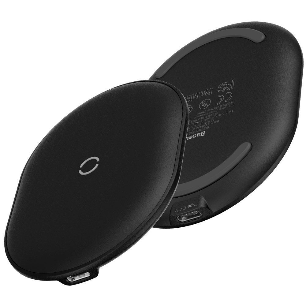 Incarcator wireless pentru telefoane Baseus Cobble, negru, 15W, Qi EPP