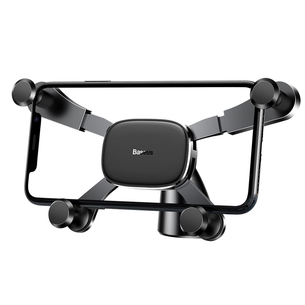Suport telefon auto Baseus Auto Horizontal Screen Gravity, negru, pana la 6.5 inch, prindere cu adeziv