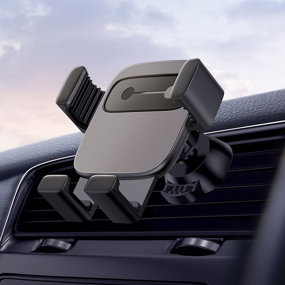 Suport telefon auto Baseus Auto Cube Gravity, negru, prindere la sistemul de ventilatie